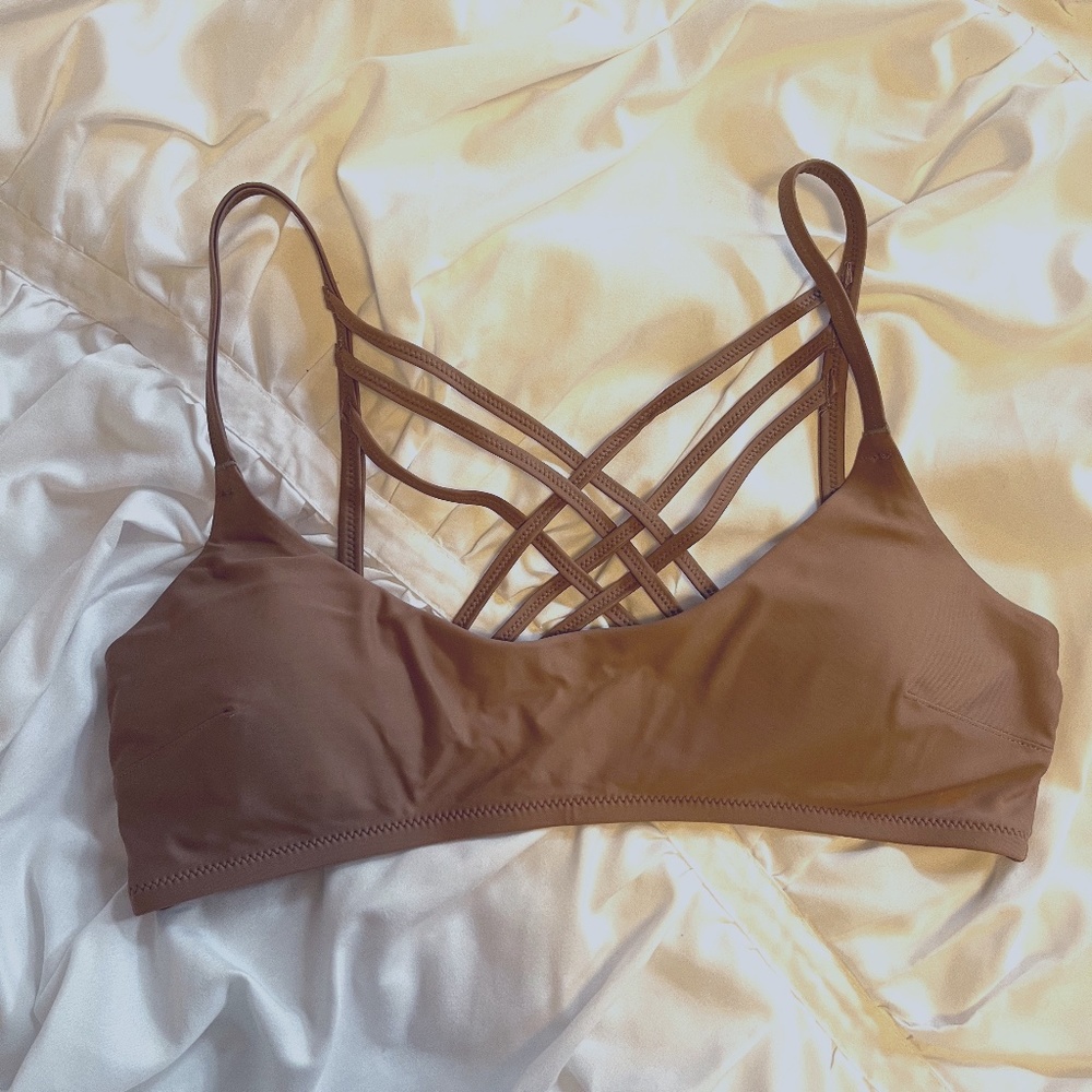 Aerie Swimsuit Top - Mushroom Brown Size Large